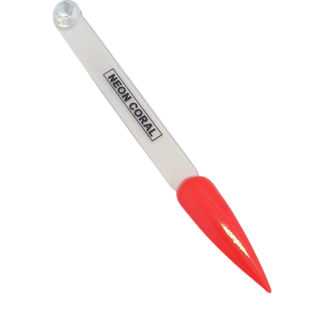BRIGHT NEON CORAL GEL POLISH . HEMA FREE